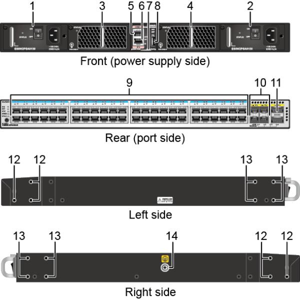 CE5855-48T4S2Q-EI Huawei Network Switches 4x10G SFP+,48xGE Port, 2x40G QSFP+ 2*FAN Box