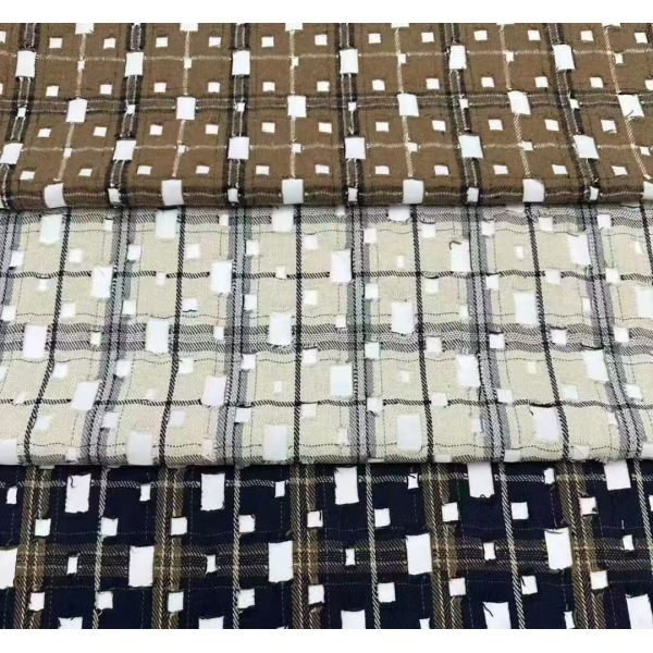 100%Cotton Cheched 130gsm Fashion Shirt Fabric Plaid Fabric Blends Artistic