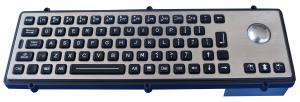 China 71keys reinforced rear panel mount keyboard with LED and trackball version on sale