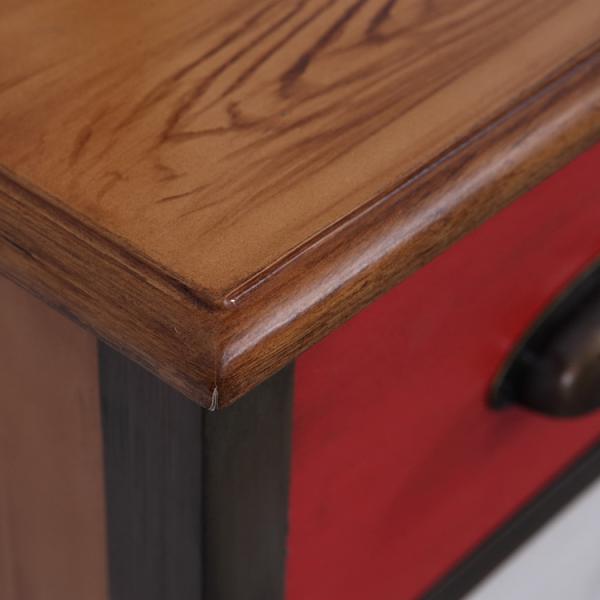 MDF Board 108cm Height European Retro Drinks Storage Living Room Cabinet