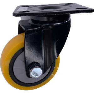 China 3 Inch Industrial Caster Wheels TPE Elastic Rubber Wheel with Top Plate on sale