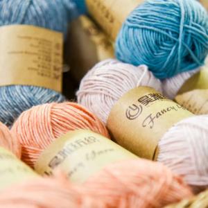 Buy cheap 1/2.6NM Blending Cute Fluffy Air Yarn For Knitting Baby Dolls Hair Clip product