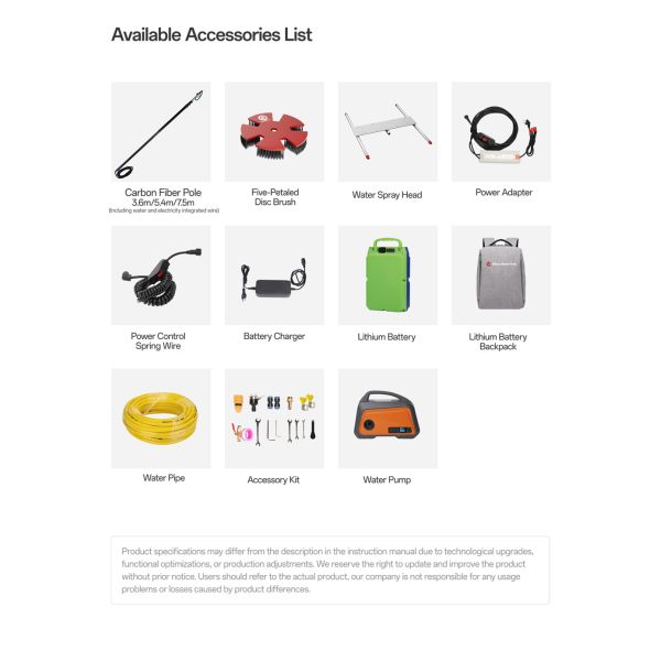 Bird Droppings Solar Panel Cleaning Tools Handheld Cleaning Machine Water Feed Brush