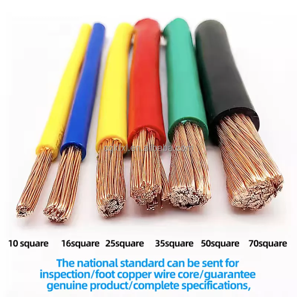 BVR 450V 16A Stranded Copper Grounding Wire Cable 25mm2 Green Yellow