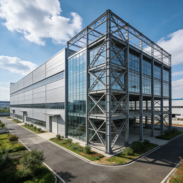 Commercial Prefabricated Steel Structures Withstand Strong Winds / Gusts