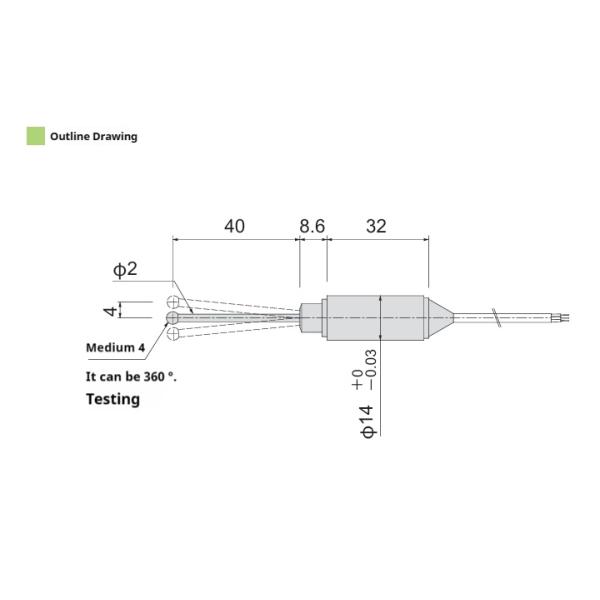 Makinopc Original AC1000V Wired Probe Type Sensor 0.02mm Probing Contactor Measuring Probe for CNC Equipment ZTSX1