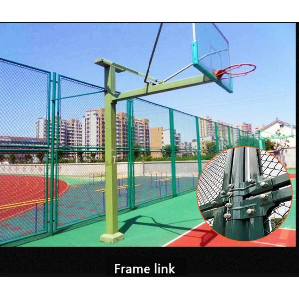4mm Wire Diameter Chain Link Fencing Galvanised Black And Green Highway Use