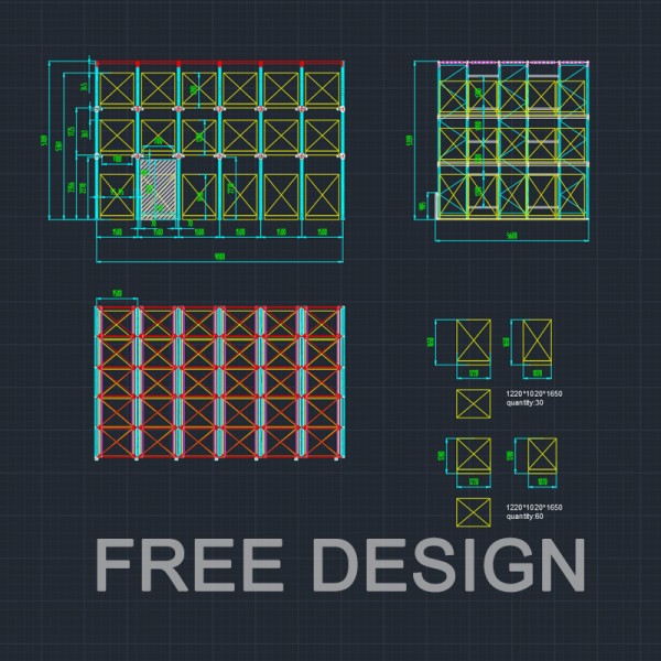 Custom Through-Type Drive-In Pallet Racking, Multi-Level Steel Industrial Storage with Special Design for a Wide Range of Applications