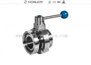 Buy cheap DN10-DN300 sanitary stainless steel butterfly valves with union ends product