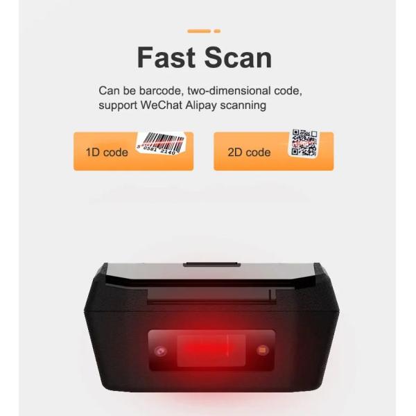 IP65 Industrial Andriod PDA NFC Reader Fingerprint 1D/2D Barcode Scanner 80mm Printer