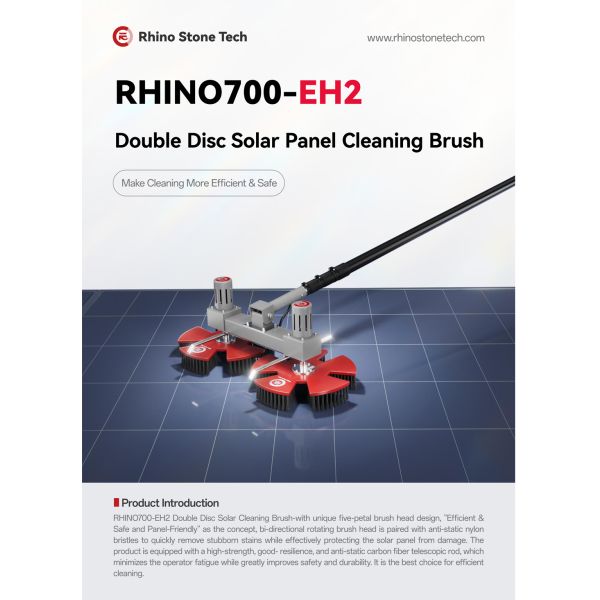 Double-headed Circular Electric Solar Panel Cleaning Brush Solar Dry Cleaning Machine