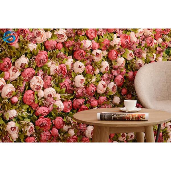 Waterproof Artificial Flower Wall Backdrop Nontoxic Easy Installation