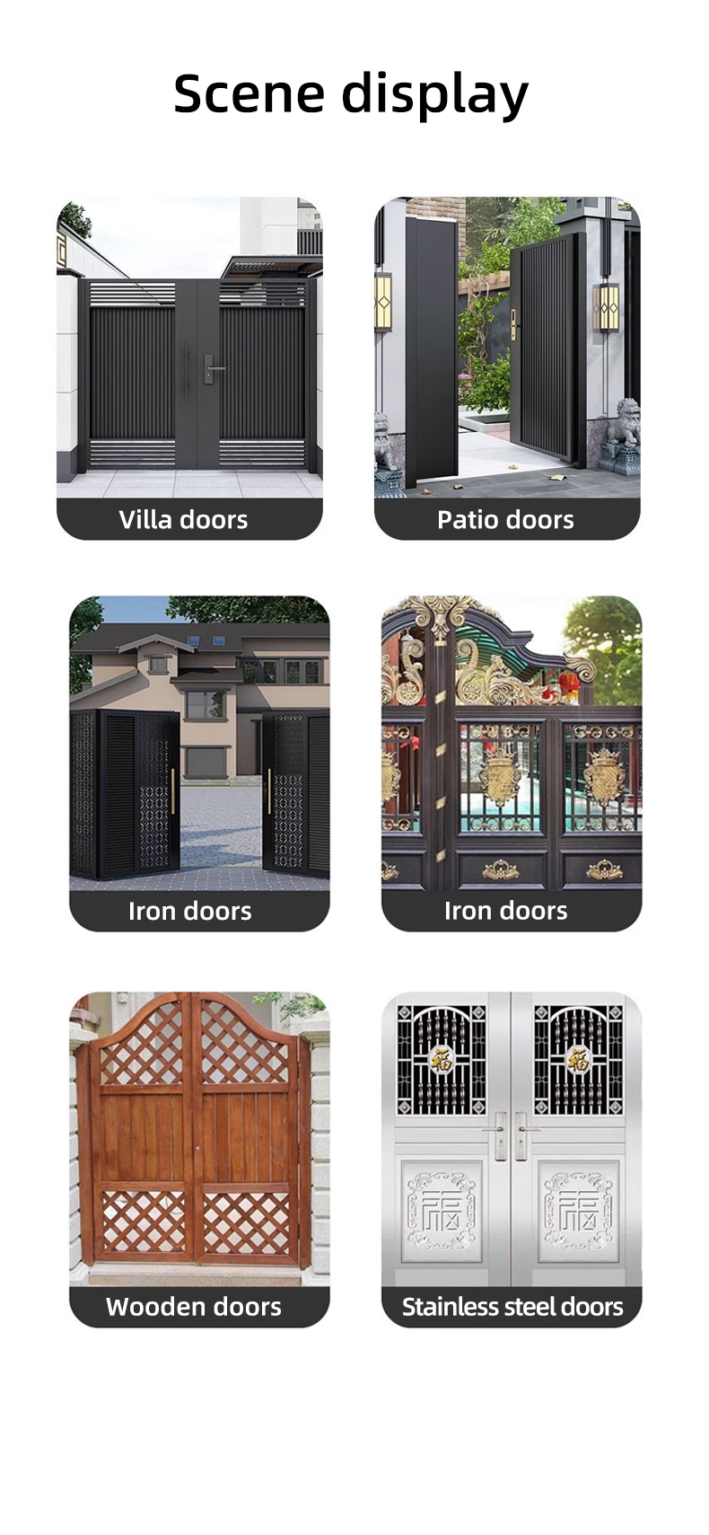 Smartphone Door Opener Automatic Large Load Bearing with Closer Key / Card Access
