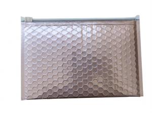 China Fleixble Packaging Zipper Bubble Bags , Silver Matt Aluminun Foil Bubble Zipper Envelopes on sale