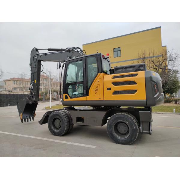 Reliable Wheeled Mini Excavator With YUCHAI/YC4D125 Engine And 9.00-20/8 Tires