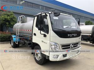 China Foton 4x2 5000L Small Fuel Tank Truck With Gear Pump on sale