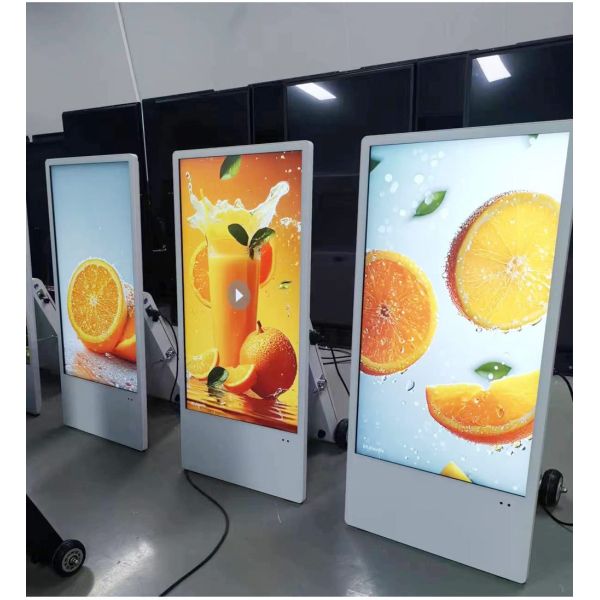 32/45 Floor-standing Touch Screen Kiosk with Android System Remote Management and Vertical Display Mode for Interactive Digital Signage