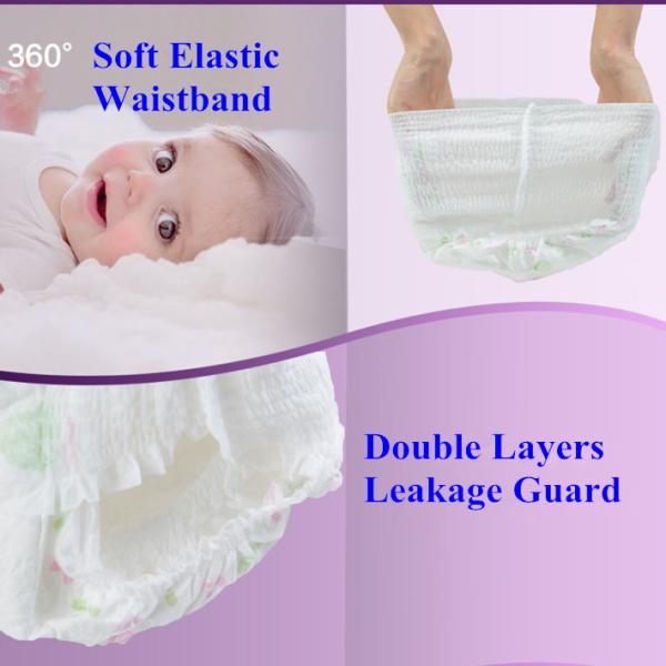 Ultra Breathable Baby Pull Up Pants Soft With Printed Backsheet