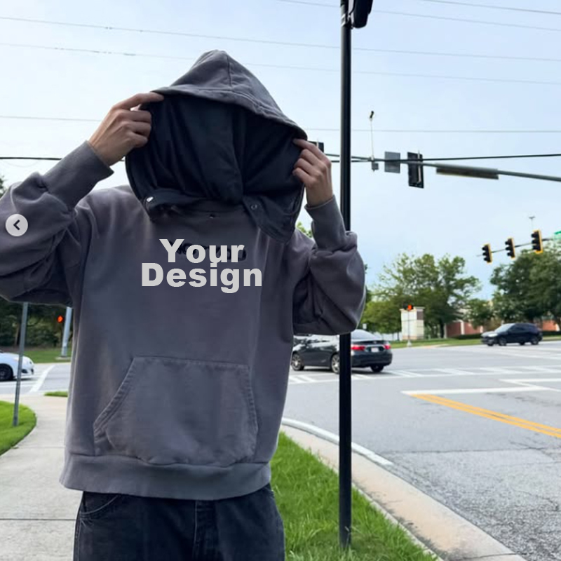 Removable Mesh Mask Balaclava Hoodie Custom Logo OEM/ODM