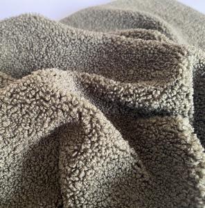 China 350gsm Teddy Sherpa Fabric 288F 150D For Winter Clothes Upholstery Carpet on sale