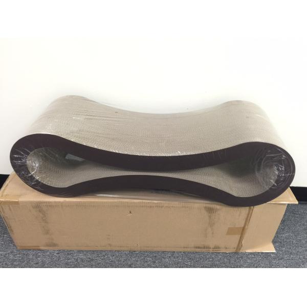 "8" Shape Cat Lounge Scratcher Premium Pressed Cardboard Practice Strong Claws