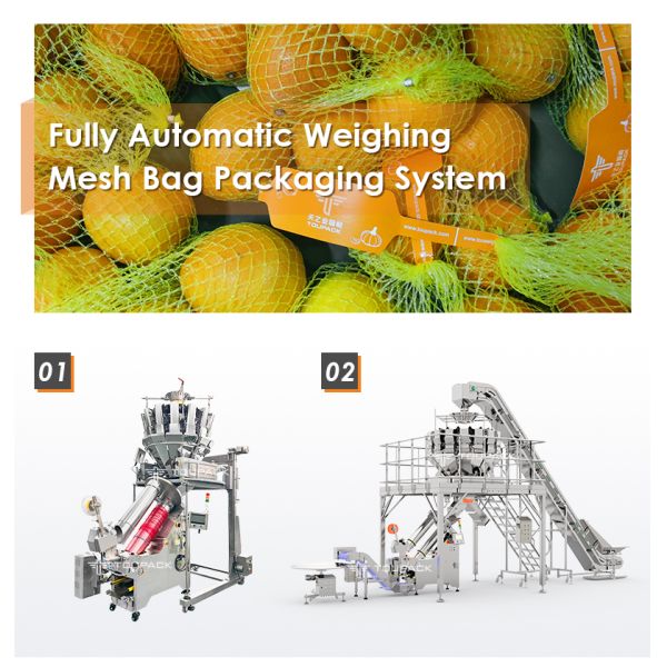 Automatic Fruits Weighing and Net Bag Packaging System | High-Speed Mesh Bag Packing Solution