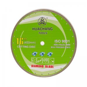 China Dry Cut Continuous Diamond Turbo Blade For Granite 16inch 400mmx25.4mm on sale