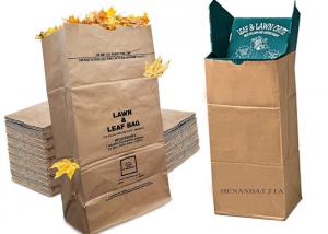 Buy cheap Brown Compostable Paper Bag Yard Waste Lawn Leaf Bag 30 Gallon Trash Garbage product