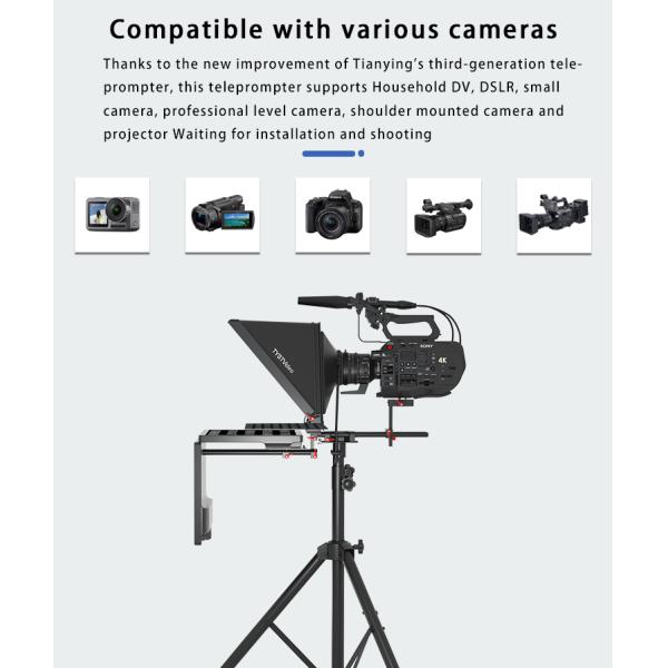 Live Streaming with 21 inch Portable Teleprompter and Tripod