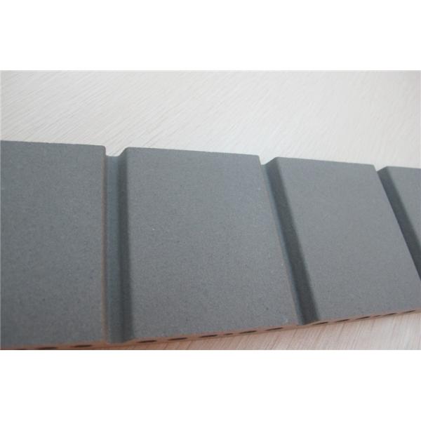 Grey Grooved Building Facade Panels 18mm Thickness Exterior Wall Materials
