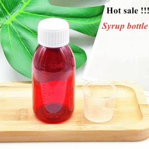 China 120ml Cough Syrup Bottle Measurements PET Small Bottle For Liquid Medicine on sale
