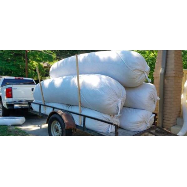 2.5oz White Attic Insulation Removal Bags Durable With High Tensile Strength