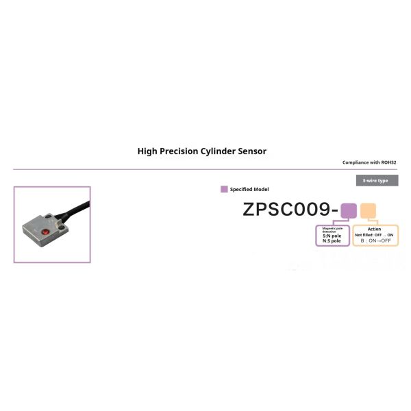2 Wire Proximity Reed Switch Magnetic Pneumatic Cylinder Sensor Detecting Magnetic N/S Poles ZPSC009