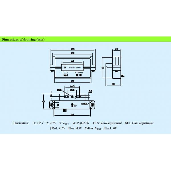 Split Core Hall Effect Current Transducer , Open Loop Hall Effect Sensor CS300K