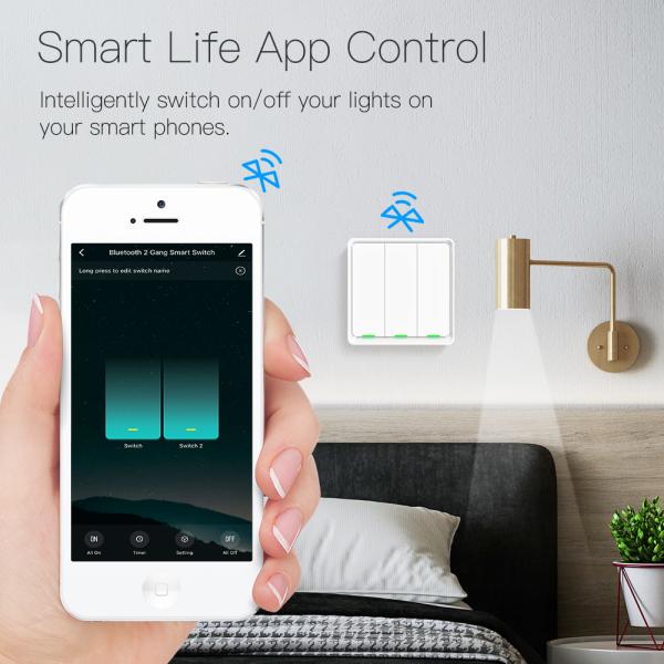 Work Without Internet Tuya Smart Home Push Button Switches Smartlife Home Automation Wireless Remote Control Alexa Googl