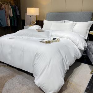Buy cheap 100% Cotton White Bedding Sheet Set For Five Start Hotel product