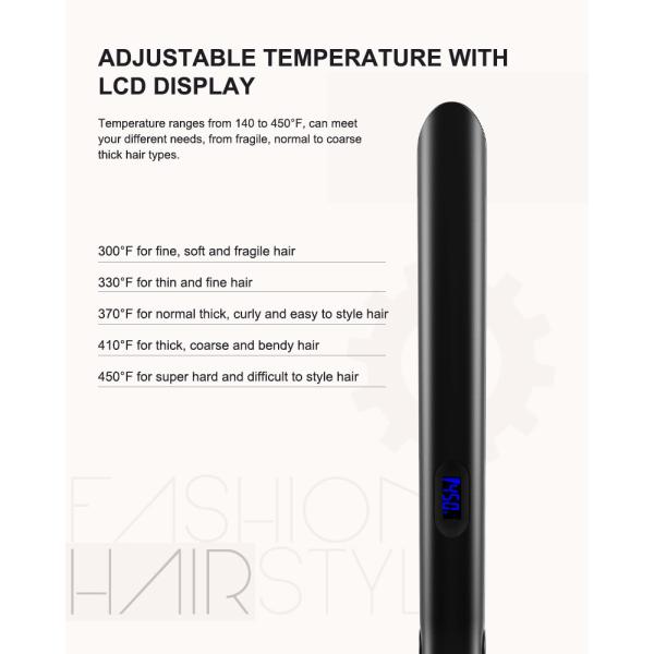 Ceramic Tourmaline Titanium Dual Voltage Infrared Flat Iron 2 In 1 Straightener