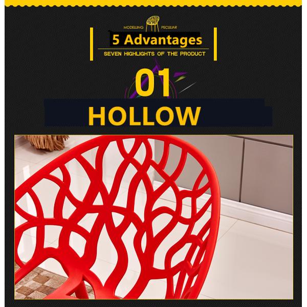 Breathable Hollow Kids Plastic Chairs High Safety For Restaurant / Hotel