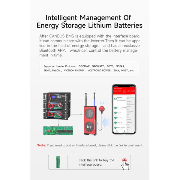 Daly Smart Bms For Electric Vehicle Lithium Lifepo4 Battery 48v 80a 100a 200a 250a