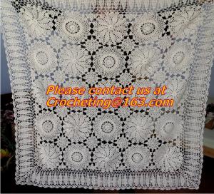 China cotton crochet bed sheet cover for bed ribbon embroidered table cloth bed cover bedspread on sale