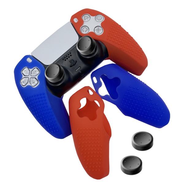 HOXC Multi-Color Protective Ergonomic Soft Controller Non-slip Silicone Case Grips For PS5 Silicone Protector Skins With Thumbstick Caps