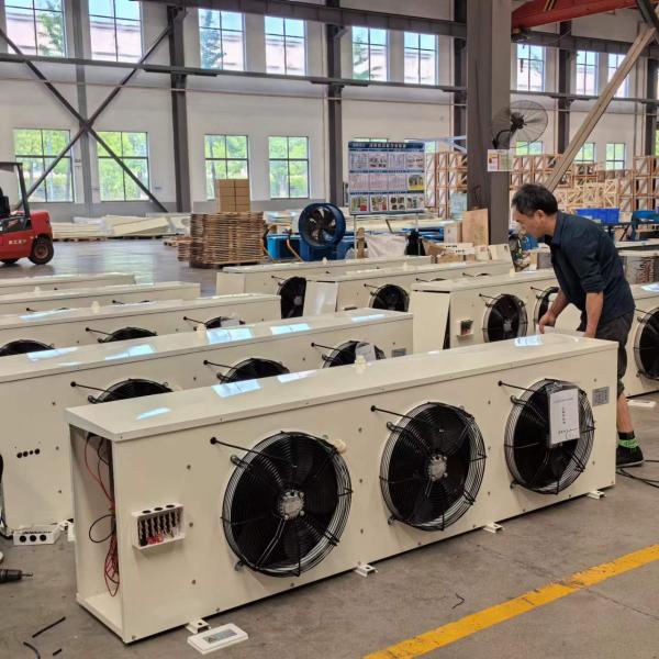 Customized Industry Double Outlet Evaporator In Refrigeration System For Walk In Cooler