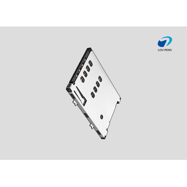 SIM Connectors, SIM Card Connectors, 2FF mini SIM Compatible Card, 8 Position, 2.54mm [.1in] Centerline