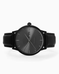 Buy cheap Black Men Leather Wrist Watch , Mens Classic Leather Strap Watches product