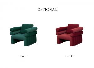 China Living Room Velvet Single Lounge Sofa Chair Italian Minimalist Hotel Furniture on sale