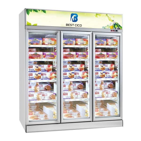 Integrated Upright Display Refrigerator , Upright Glass Door Refrigerator