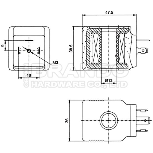 VX2 VX3 V10-C3C Hydraulic Solenoid Valve Coil 220VAC 110VAC 24VDC