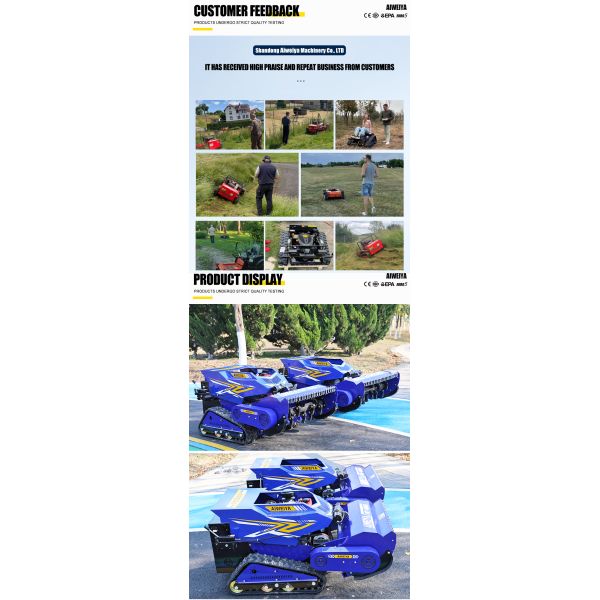 Self Propelled Cordless Remote-controlled DIY Lawn Mower Designed for Climbing 55 Slopes Rotary Blade Complex Terrains