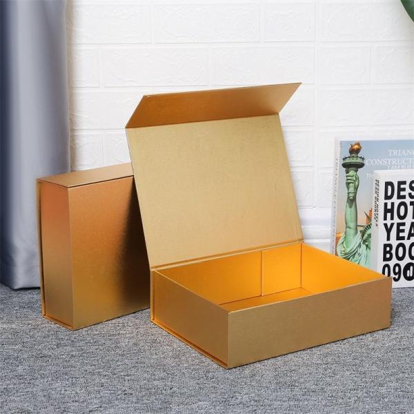 Custom magnetic gift box with matte laminated finish and logo printing