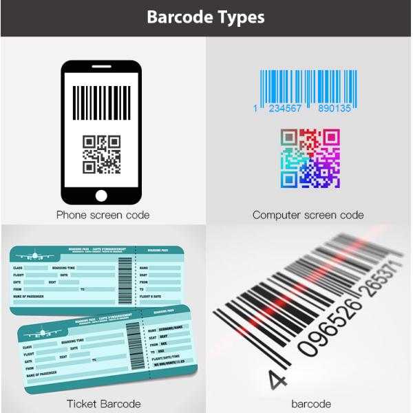 High-Speed 1D CCD Handheld Barcode Scanner 300 Scans/s Wired Connection 2d Qr Code Reader